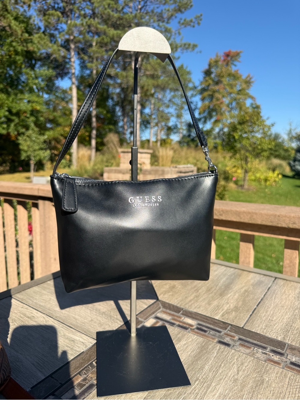 NWOT GUESS Black Smooth Small Shoulder Bag